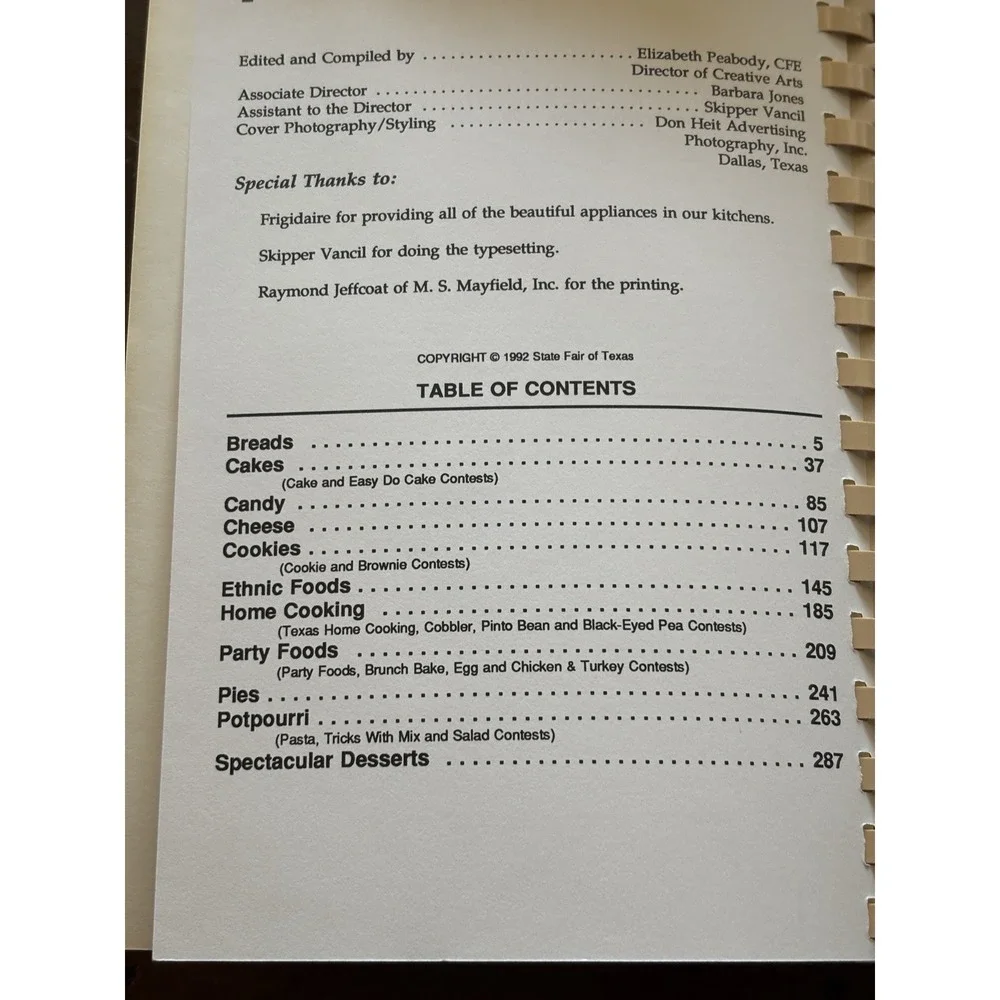 Vtg State Fair of Texas Cook Book LOT of 11 Recipe Collections 1981-1993 Spiral